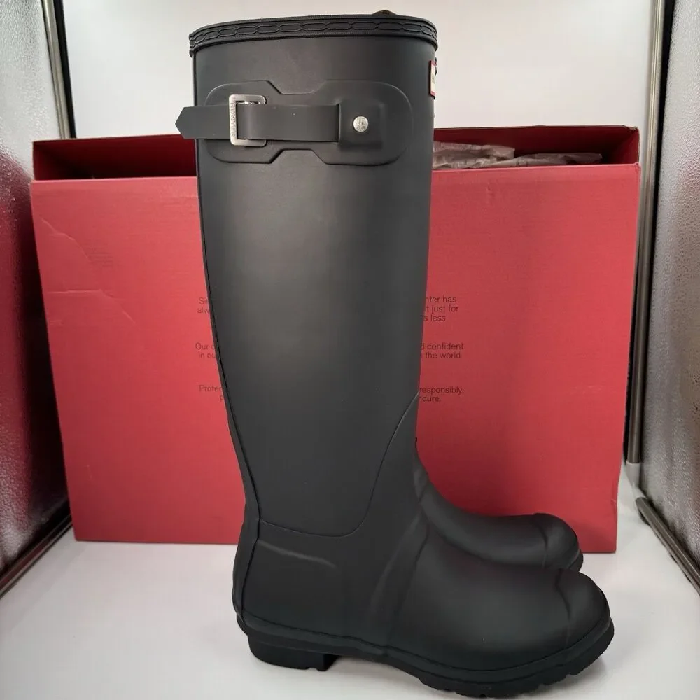 Hunter Original Tour Tall Boot, Black Winter, Rain Boot, Women’s Size 9 New